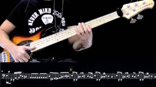 Il mare impetuoso al tramonto  Zucchero  bass cover tutorial and score [upl. by Menon]