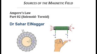 38 LEC 09 Magnetic Field due to Toroid and Solenoid Amperes law المجال المغناطيسيى قانون أمبير [upl. by Hizar]