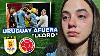 URUGUAY vs COLOMBIA  Reacción de HINCHA URUGUAYA llorando  Copa América 2021 [upl. by Dearr]