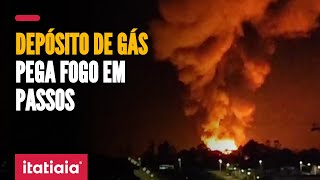 DEPÃ“SITO DE GÃS PEGA FOGO NA CIDADE DE PASSOS MG SUSPEITA DE INCÃŠNDIO CRIMINOSO [upl. by Llekcir]