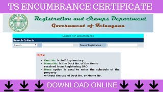 Telangana Encumbrance Certificate Online in Telugu  Download [upl. by Cirdes]