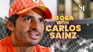 F1 QampA with Carlos Sainz SingaporeGP [upl. by Ihcalam]