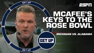 Pat McAfees keys to the MichiganAlabama matchup in the Rose Bowl 🌹  Get Up [upl. by Hairakcaz]