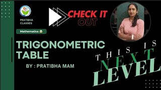 Trigonometric Table  Maths  Class 9th amp 10th [upl. by Thomsen]