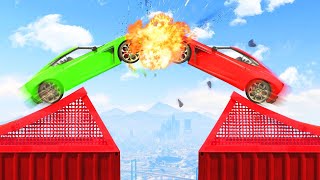 MILE HIGH SUPERCAR DEMOLITION DERBY GTA 5 Funny Moments [upl. by Culliton374]