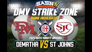 Dematha Stags Vs St Johns Cadets Varsity Baseball Game Highlights [upl. by Edlun]