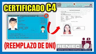 Cómo tramitar el Certificado C4 RENIEC 2023 por Internet Certificado de DNI [upl. by Ailen]