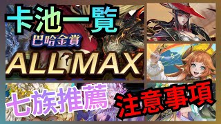 自選推薦！巴哈金賞 2022 『ALL MAX 由你選』【卡池一覽amp七族推薦】 神魔之塔 [upl. by Lody]