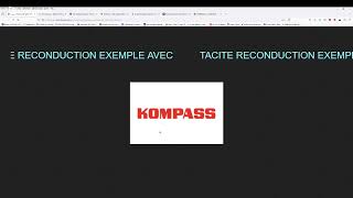 CONTRAT Tacite reconduction  KOMPASS [upl. by Clift280]