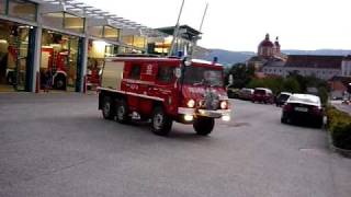 Feuerwehr Pöllau Ausrücken KLFPinzgauer 10082010 [upl. by Savell589]