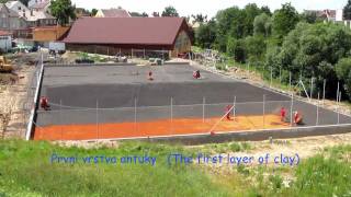 Stavba tenisových kurtů Tennis Courts Construction Turnovwmv [upl. by Copp]