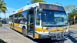 TheBus Honolulu HI Route 521 Waialua Bus 208 2010 Nova 40 Diesel ⛽️ LFS Bus [upl. by Greenberg83]