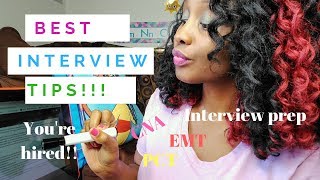 BEST Interview Tips for Getting A Hospital Job PCTCNAEMT [upl. by Brindell]