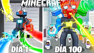 SOBREVIVÍ 100 DÍAS como un CAMERAMAN ELEMENTAL en MINECRAFT HARDCORE [upl. by Padraic469]