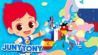 Las Capitales del Mundo  Versión Actualizada 2023  Canciones Infantiles  JunyTony en español [upl. by Yelnek]