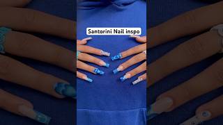 Santorini nail art nails newyorknails viralvideo trendingshorts india philippines fyp [upl. by Lesh]