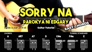 Sorry Na  Parokya Ni Edgar  Easy Guitar Tutorial For Beginners CHORDS amp LYRICS guitarlesson [upl. by Aihseym]