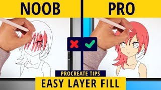 How to fill layers quickly in Procreate  Procreate Tips [upl. by Annabela514]