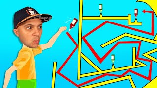 000001 Impossible BOTTLE FLIPS in Happy Wheels [upl. by Holcman]