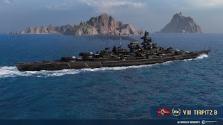 Secondary build Tirpitz brawls in tier 8 Rank with Lutjens [upl. by Maisey]