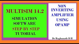 Non inverting amplifier using opamp simulation in multisim tool [upl. by Kra]