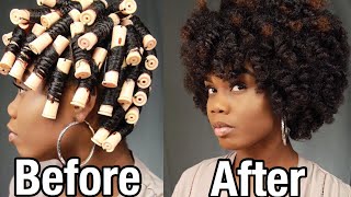 rod set on natural hairhow to do a wet set with rollers [upl. by Aziza]