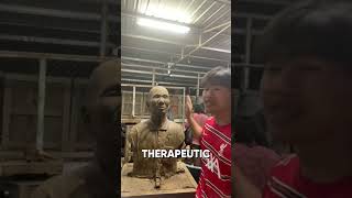 Therapy Through Punchable Sculptures Sculptures shorts [upl. by Notsirt]