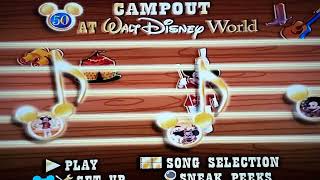 disney sing along songs campout at walt disney world DVD menu walkthrough [upl. by Lledualc]