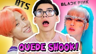 ¡REACCIONANDO A BTS Y BLACKPINK 🤯💕 Boy with luv Kill this love [upl. by Aillimat]