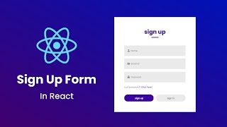 How To Make Sign In amp Sign Up Form Using React JS  ReactJS Login amp Registration Form [upl. by Akinit]