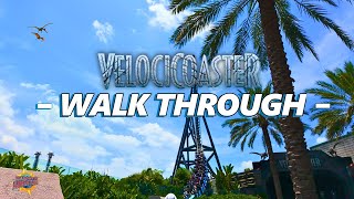 UNIVERSAL ISLAND OF ADVENTURE WALKTHROUGH  VELOCICOASTER IS WILD [upl. by Zetra542]