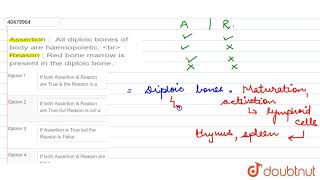 Assertion  All diploic bones of body are haemopoietic Reason  Red bone marrow [upl. by Hepsibah]