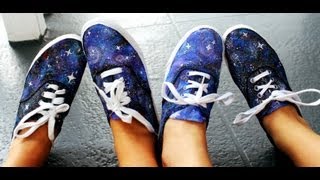 DIY Galaxy Print Shoes with Jackie amp Julia [upl. by Ninnette]