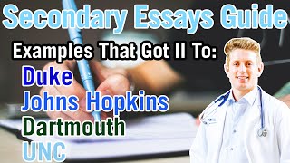 Medical School Secondary Essays 8 TIPS amp 7 REAL EXAMPLES [upl. by Hen952]