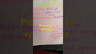 Procedure on episiotomy obgynlife episiotomy procédure nursingstudent maternalhealth shorts [upl. by Weinreb294]