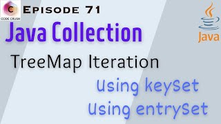 TreeMap Iterate Java  keySet  entrySet  Java Collection Framework [upl. by Eahsat]