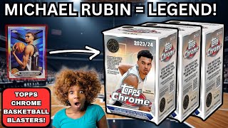 AUTO 202324 TOPPS CHROME BASKETBALL BLASTER BOX REVIEW [upl. by Ag]