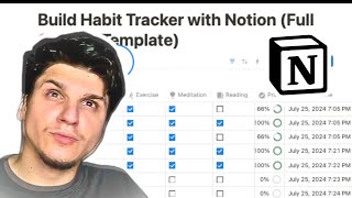 How To Build A Habit Tracker In Notion With Percent [upl. by Nagard]