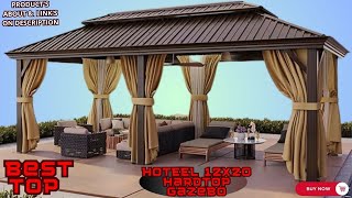 Best HOTEEL 12x20 Hardtop Gazebo with Metal Roof Review [upl. by Ajad]