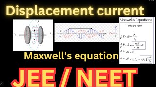 Displacement current amp Ampere Maxwells lawElectromagnetic waves PhysicsTamilJEENEET jee neet [upl. by Oranneg]