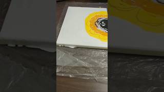 Sunflower Acrylic Pouring 🌻 Fluid ArtFluid Pour Painting shorts art painting satisfying viral [upl. by Helenka92]