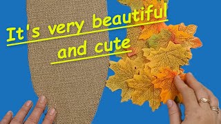 Make an amazing autumn decoration out of cardboard and burlap Autumn decoration with your own hands [upl. by Haroppiz585]