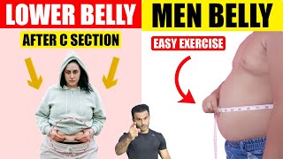 Lower Belly Exercise After C Section  Belly Fat Workout For Men  Belly Fat Loss Workout At Home [upl. by Asirb]