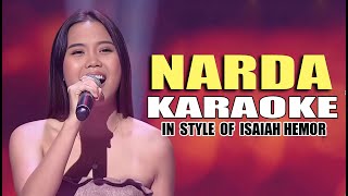 NARDA KARAOKE IN STYLE OF ISAIAH HEMOR CONTEST PIECE karaoke instrumental minusone videoke opm [upl. by Zacharias]