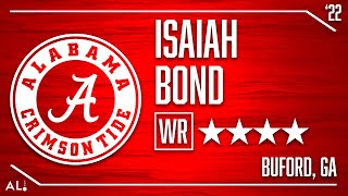 Alabama 2022 Signees 4star WR Isaiah Bond Highlights [upl. by Pierette296]