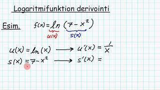 Logaritmifunktion derivointi [upl. by Wind5]