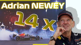 ADRIAN NEWEY  LHOMME aux 14 F1 CHAMPIONNES [upl. by Soelch]