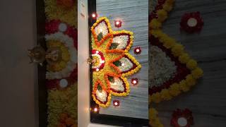 Diwali decoration ideas  Diwali flower rangoli designs  Diwali flower decoration ideas [upl. by Mailliwnhoj]