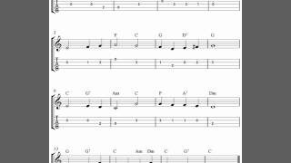 Free ukulele tab sheet music Abide With Me [upl. by Mandle132]