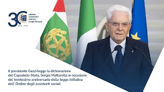 Il Presidente Mattarella quotLa Repubblica vi è grataquot [upl. by Retsek]